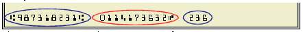 Image shows the bottom of an example check with a 9-digit routing number, account number, and check number